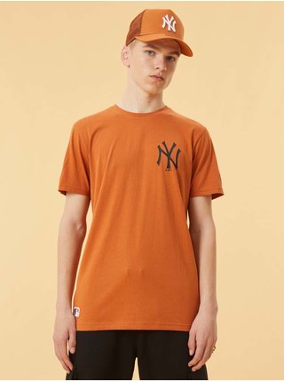 Oranžové pánské tričko s potiskem New Era