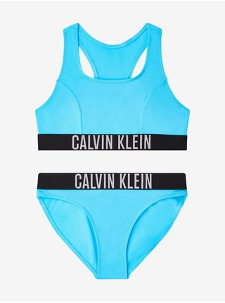 Modré dievčenské plavky Calvin Klein