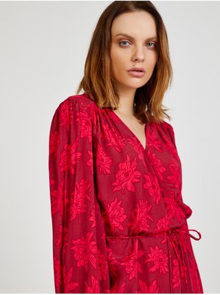 Červené dámské vzorované zavinovací šaty Tommy Hilfiger