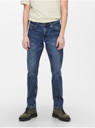 Tmavomodré slim fit rifle ONLY & SONS Weft