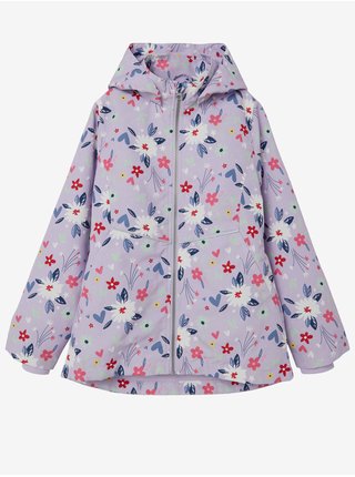 Svetlofialová dievčenská kvetovaná bunda name it Maxi