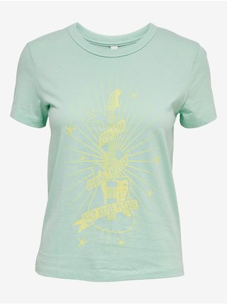 Světle zelené vzorované tričko Jacqueline de Yong Michigan