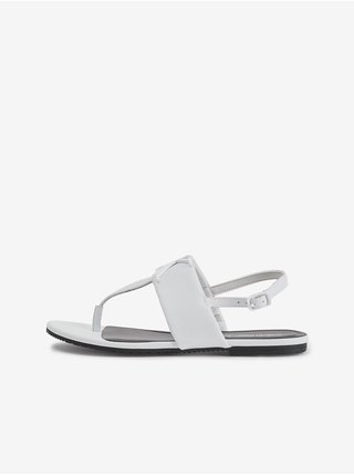 Bílé dámské kožené sandále Calvin Klein Jeans
