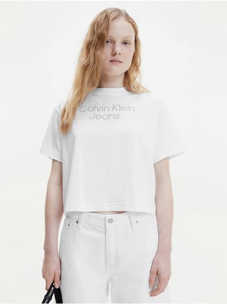 Biele dámske tričko Calvin Klein