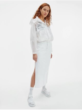 Biela dámska rifľová maxi sukňa Calvin Klein