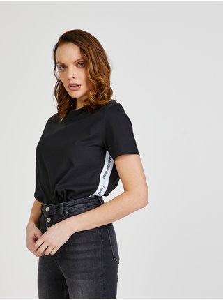 Čierne vzorované tričko Calvin Klein