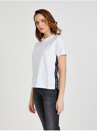 Biele vzorované tričko Calvin Klein