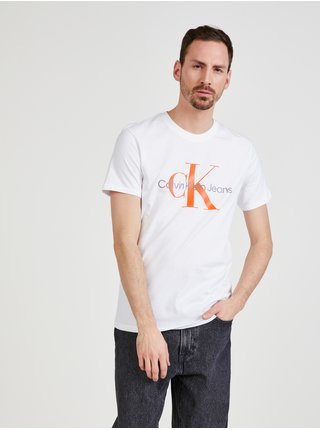 Bílé pánské tričko s potiskem Calvin Klein Jeans