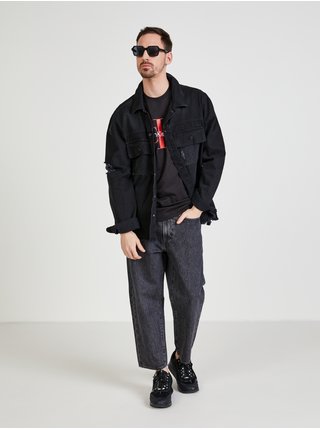 Čierne pánske tričko s potlačou Calvin Klein