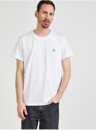 Sada dvoch pánskych tričiek v bielej a čiernej farbe Calvin Klein
