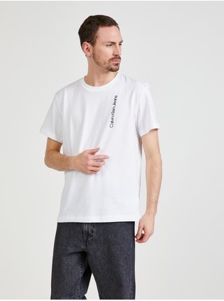 Bílé pánské vzorované tričko Calvin Klein Jeans