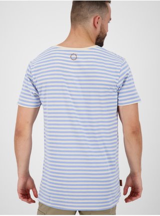 Bílo-modré pánské pruhované tričko Alife and Kickin
