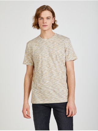 Béžové pánské žíhané tričko Tom Tailor