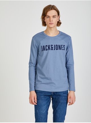 Tričká s dlhým rukávom pre mužov Jack & Jones - modrá