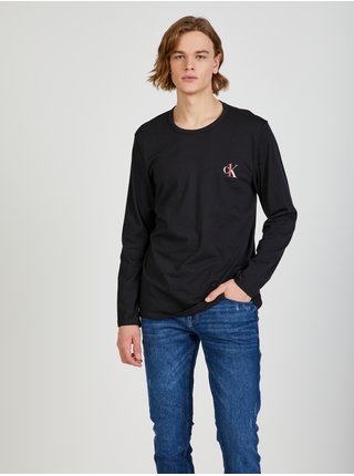 Černé pánské tričko s dlouhým rukávem Calvin Klein Jeans