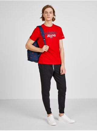 Červené pánské tričko s potiskem Tommy Jeans