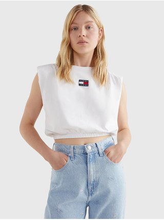 Bílé dámské cropped tričko Tommy Jeans