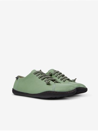 Světle zelené dámské kožené boty Camper