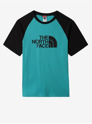 Černo-tyrkysové pánské tričko The North Face Raglan