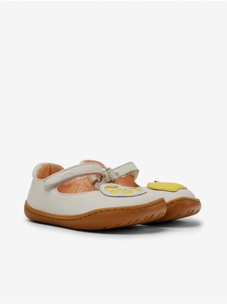 Béžové holčičí vzorované kožené sandály Camper
