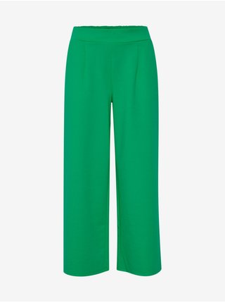 Zelené dámské zkrácené kalhoty ICHI