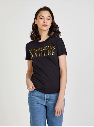 Tričká s krátkym rukávom pre ženy Versace Jeans Couture - čierna