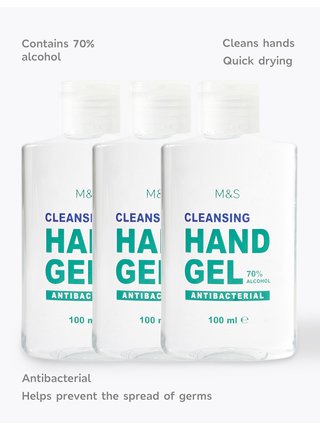 Rychleschnoucí antibakteriální čistící gel na ruce se 70% obsahem alkoholu Marks & Spencer bezbarvá / bez barvy