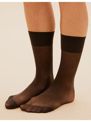 Odolné matné ponožky 10 DEN, sada 3 párů Marks & Spencer černá