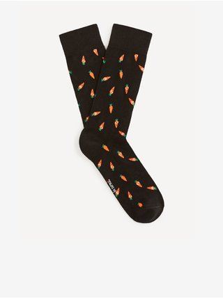 Černé pánské vzorované ponožky Celio 