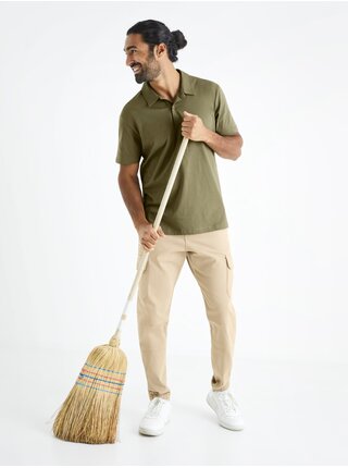 Khaki pánské polo tričko Celio