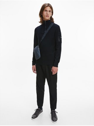 Čierne pánske kožené tenisky Calvin Klein