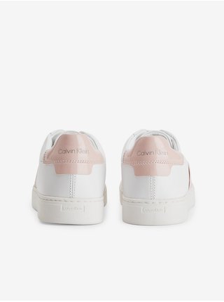Růžovo-bílé dámské tenisky Calvin Klein