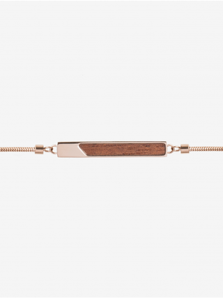 Náramek s dřevěným detailem BeWooden REA Bracelet Rectangle XS/S 14-18 cm