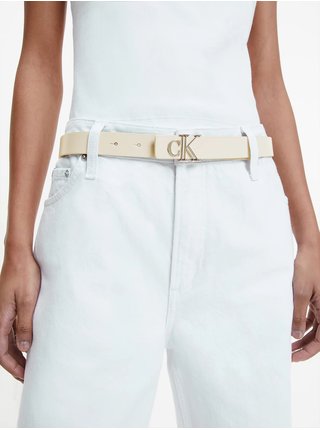 Béžový dámský kožený pásek Calvin Klein Jeans