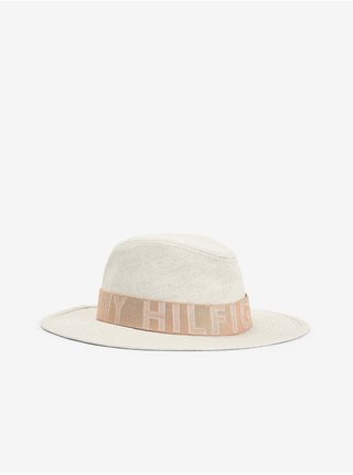 Béžový dámský lněný klobouk Tommy Hilfiger