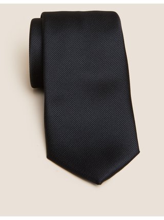 Úzká jednobarevná kravata Marks & Spencer černá