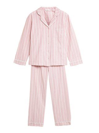 Pyžamová souprava čisté bavlny s technologií Cool Comfort™ Marks & Spencer růžová