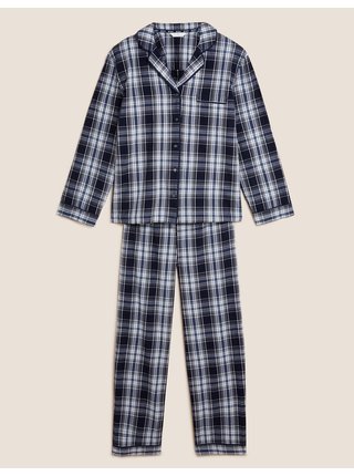 Pyžamová súprava čistej bavlny s technológiou Cool Comfort™ Marks & Spencer námornícka modrá
