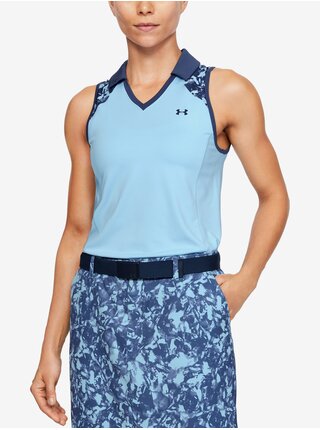 Tričko Under Armour UA Zinger Sleeveless Blocked Polo - modrá