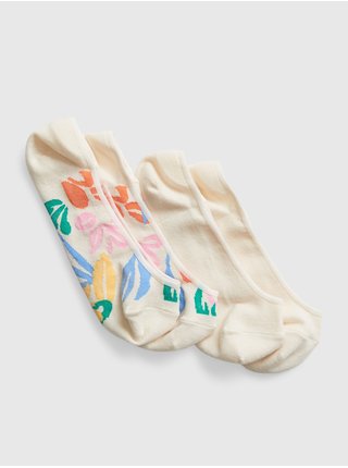 Krémové dámské ponožky nízké GAP, 2 páry