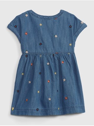 Tmavě modré holčičí džínové šaty organic GAP