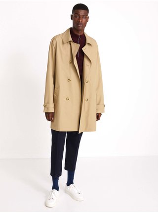 Béžový pánský kabát Celio Muntrench1 