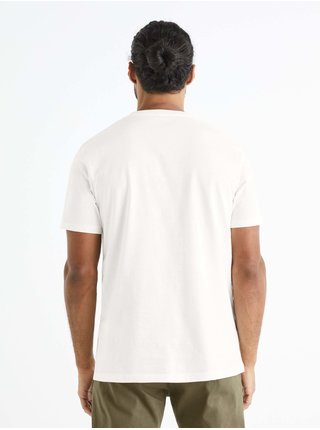 Bílé pánské tričko Celio Becarto Chill 