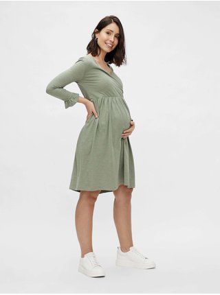 Svetlozelené tehotenské šaty Mama.licious Hazel