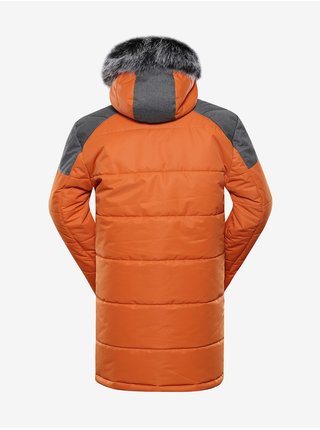 Oranžová pánská zimní bunda s kapucí Alpine Pro ICYB 7 