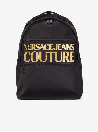 Černý pánský batoh s nápisem Versace Jeans Couture