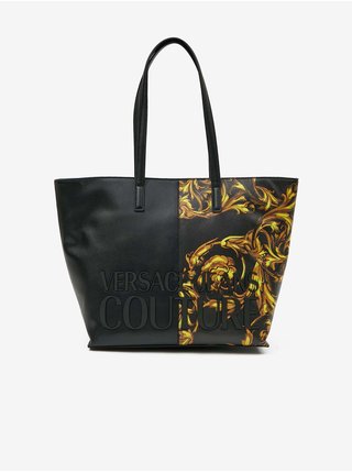 Černá dámská vzorovaná velká kabelka Versace Jeans Couture