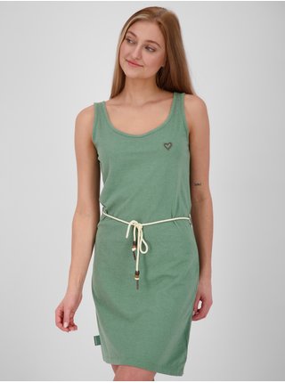 Zelené dámske krátke šaty so zaväzovaním Alife and Kickin Jennifer
