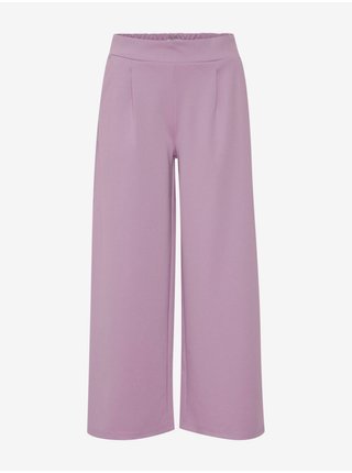 Světle fialové dámské zkrácené kalhoty ICHI