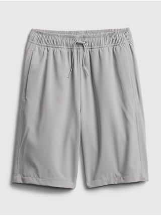 Šedé chlapčenské kraťasy GAP teen recycled quick-dry shorts